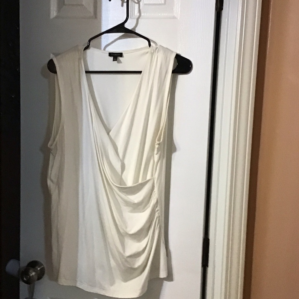 Talbots Cream Drape Blouse